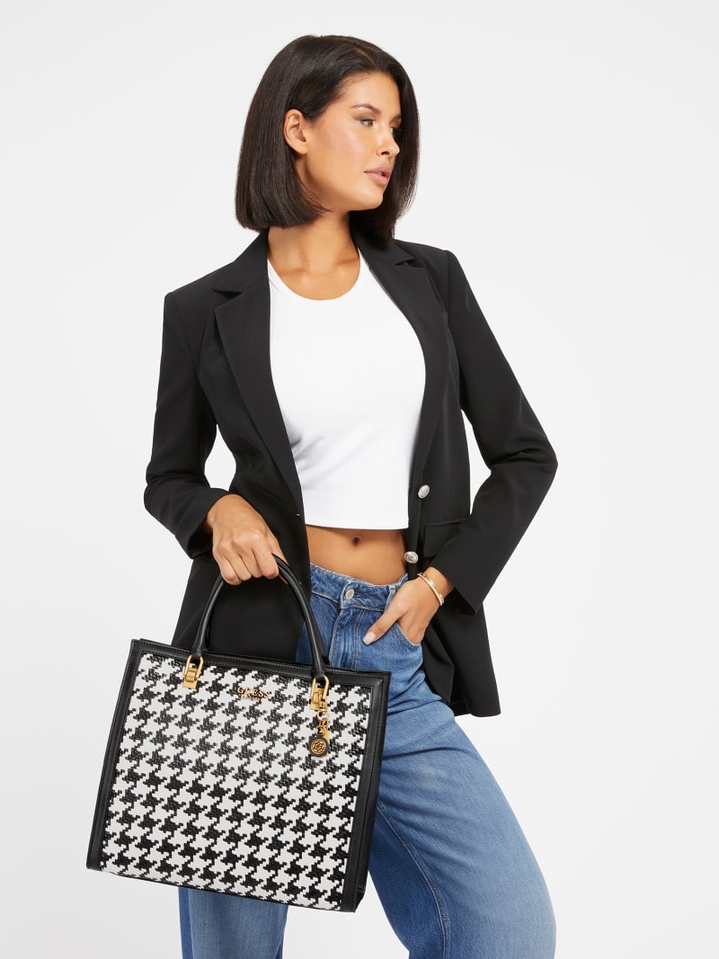 Abey houndstooth handbag  GUESS® Official Website