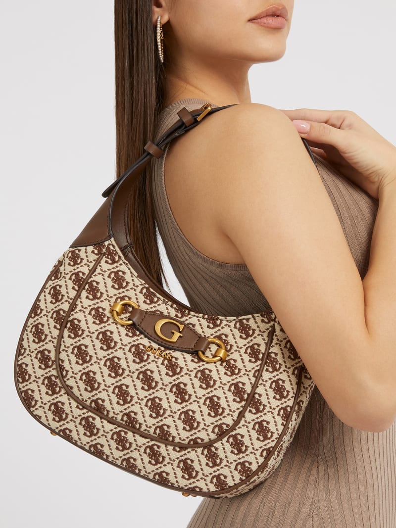 GUESS® Izzy 4G Logo Hobo Bag