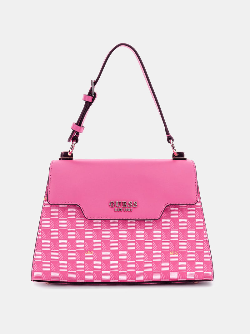 Hallie geometric-print handbag