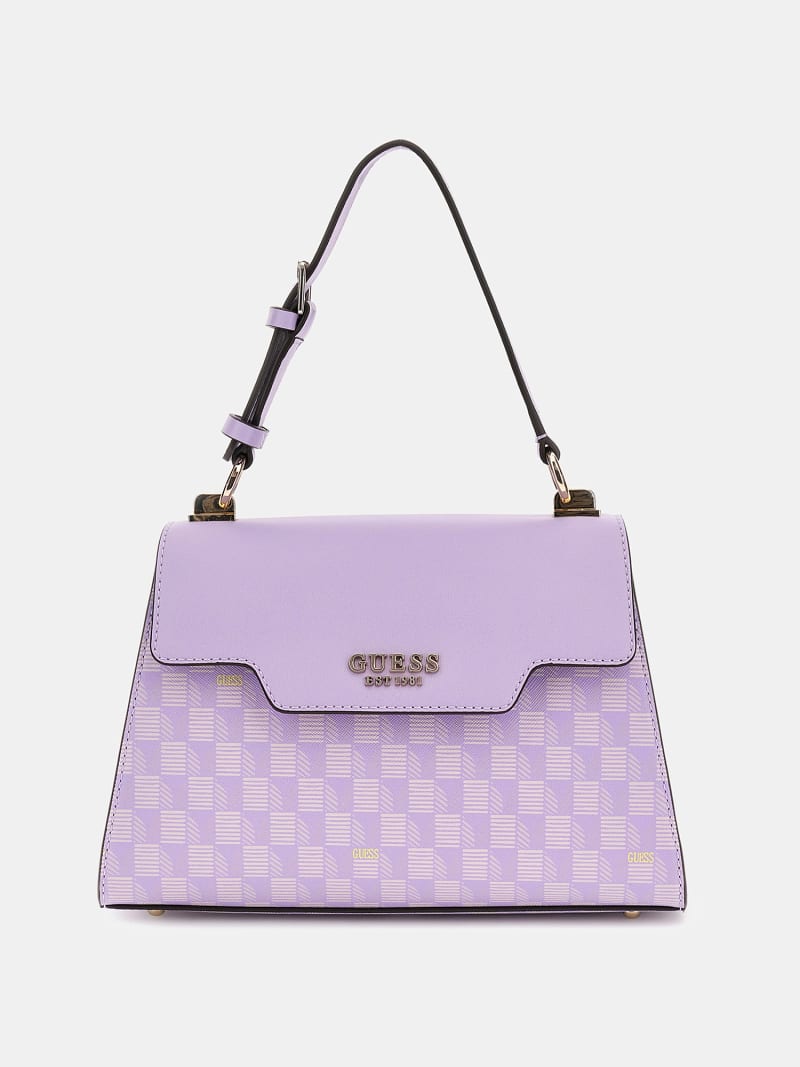 Hallie geometric print handbag