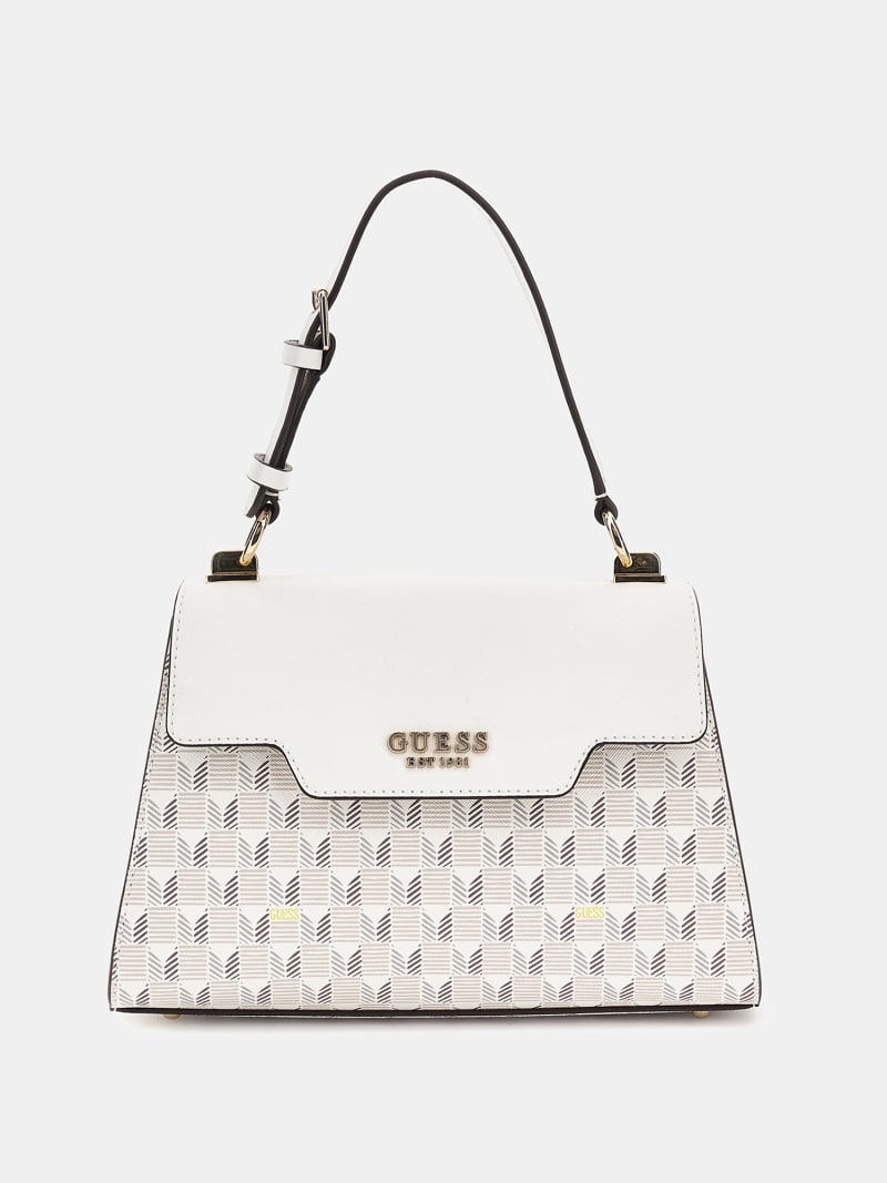 Hallie geometric-print handbag