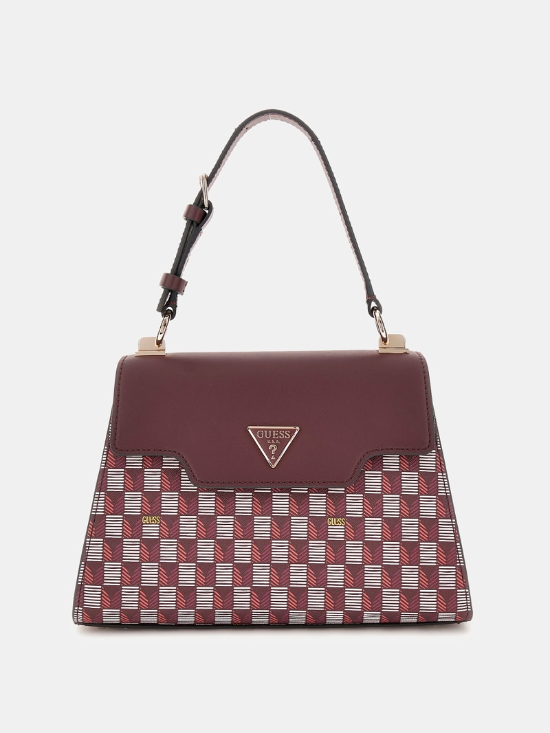 Geometric print handbag top