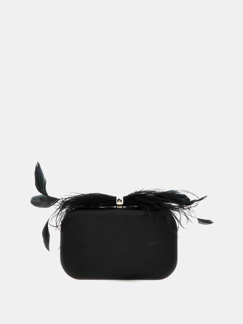 GUESS Keyah feathered clutch Women