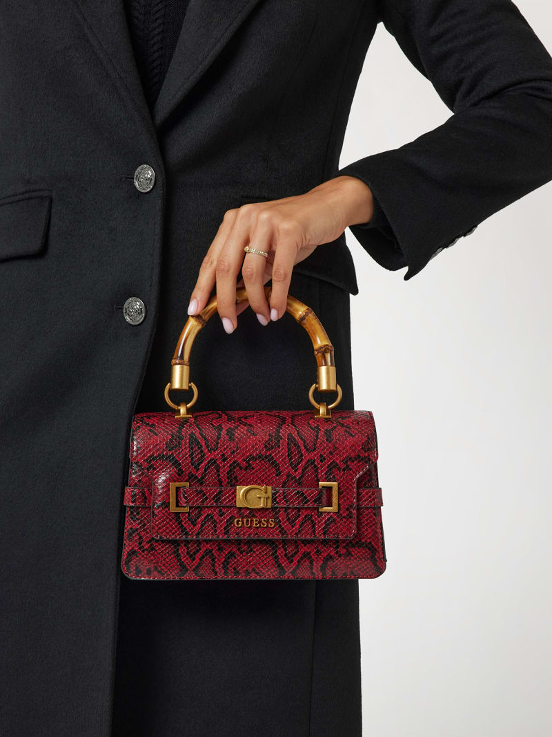 GUESS® Sibel python-print mini handbag Women