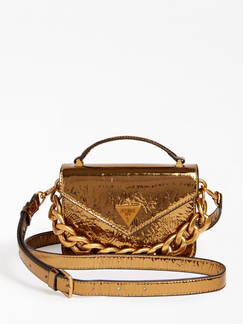 Foiled Retour micro crossbody bag