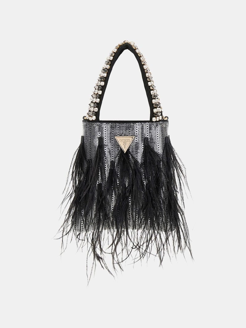 Misea feathered clutch
