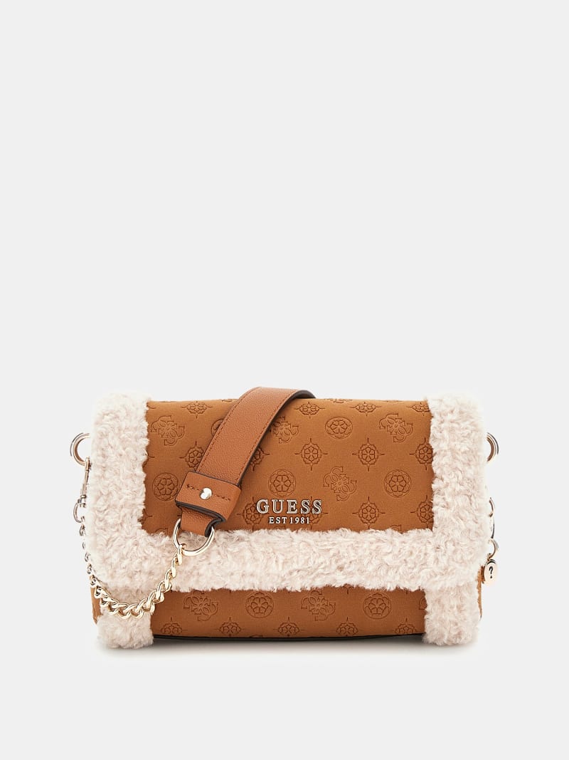 GUESS Mini sac a bandouliere Davika fourrure synthetique Femme