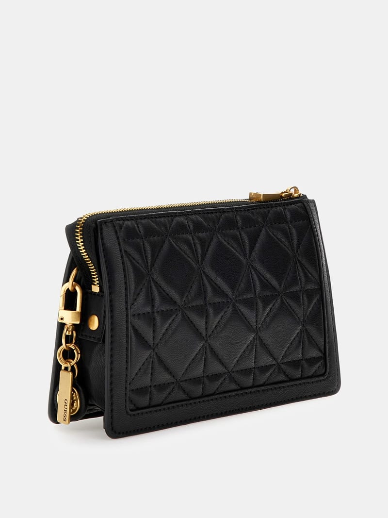 Lady Dior Ultra Black Clutch With Chain