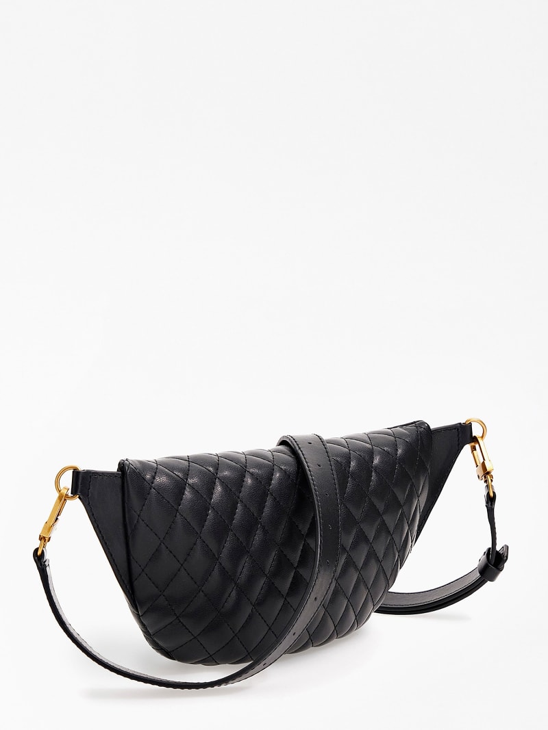 Black quilted belt bag Clearance