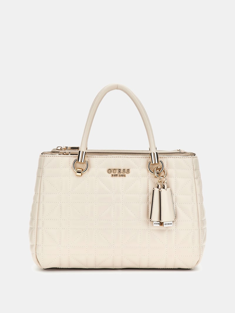 Guess white quilted handbag sale