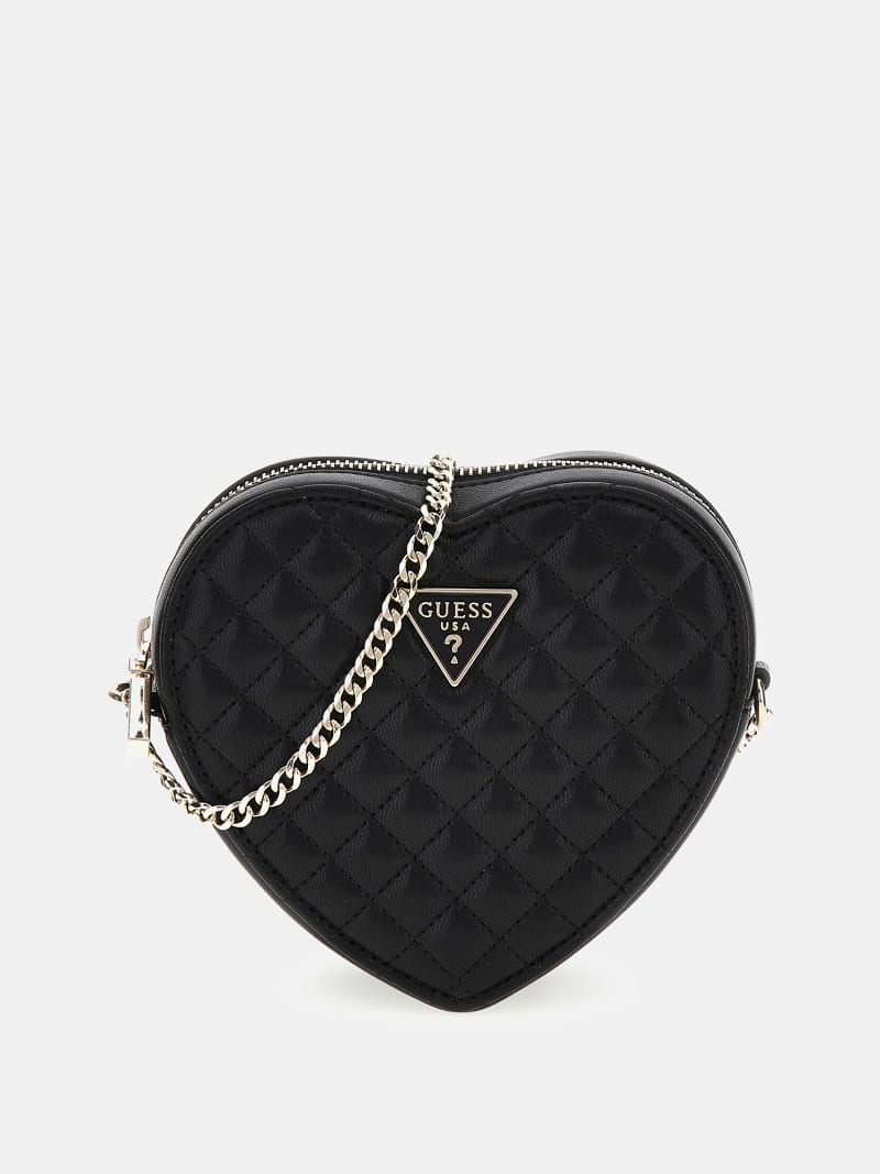 Bolsa crossbody guess negra capitonada sale