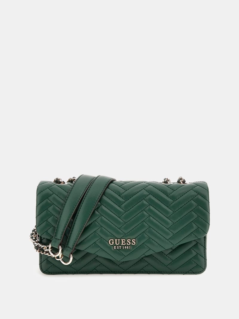 ショルダーバッグ・ポシェット Guess Quilted Shoulder Bag Green QA874818 HN3A3A17 Guess Giully Quilted Shopper Handbag Green | Cilento