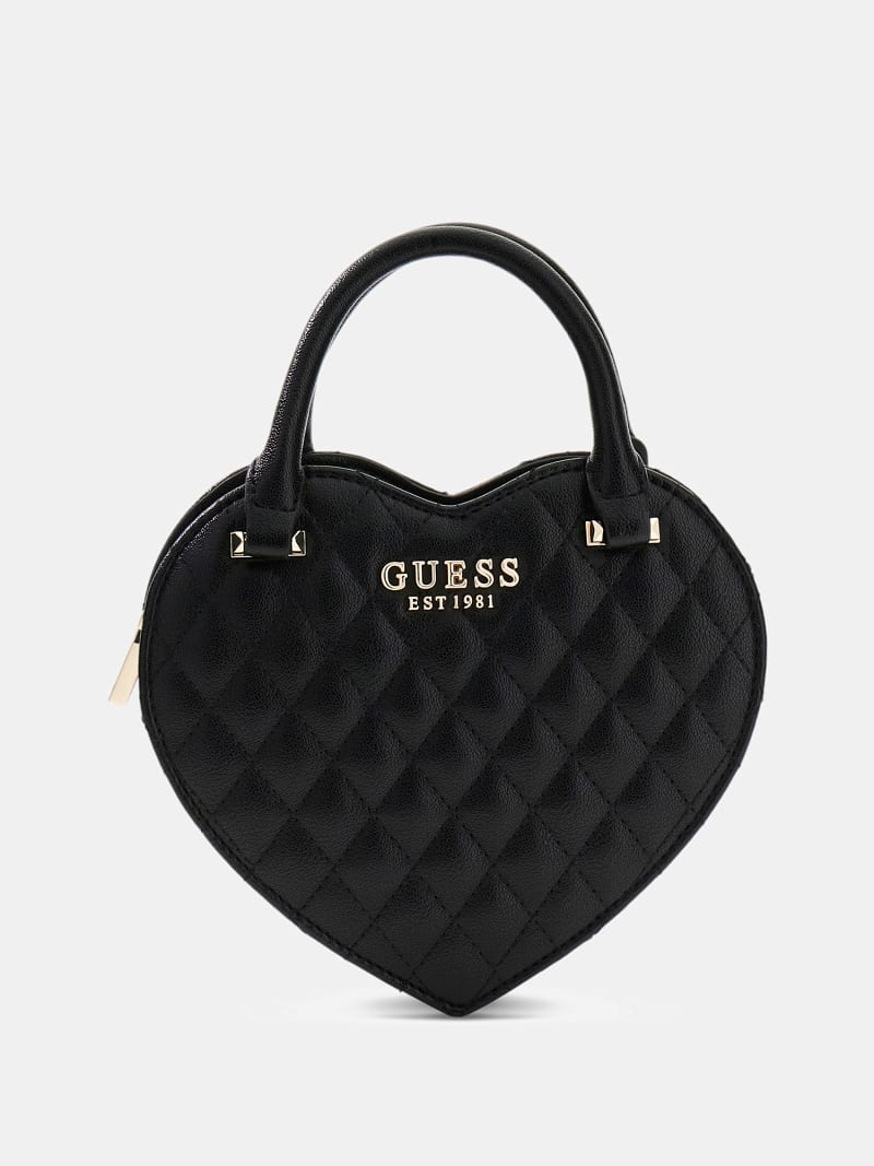 Mini sac bandoulière marsha en cuir de vache Rouge Guess Femme