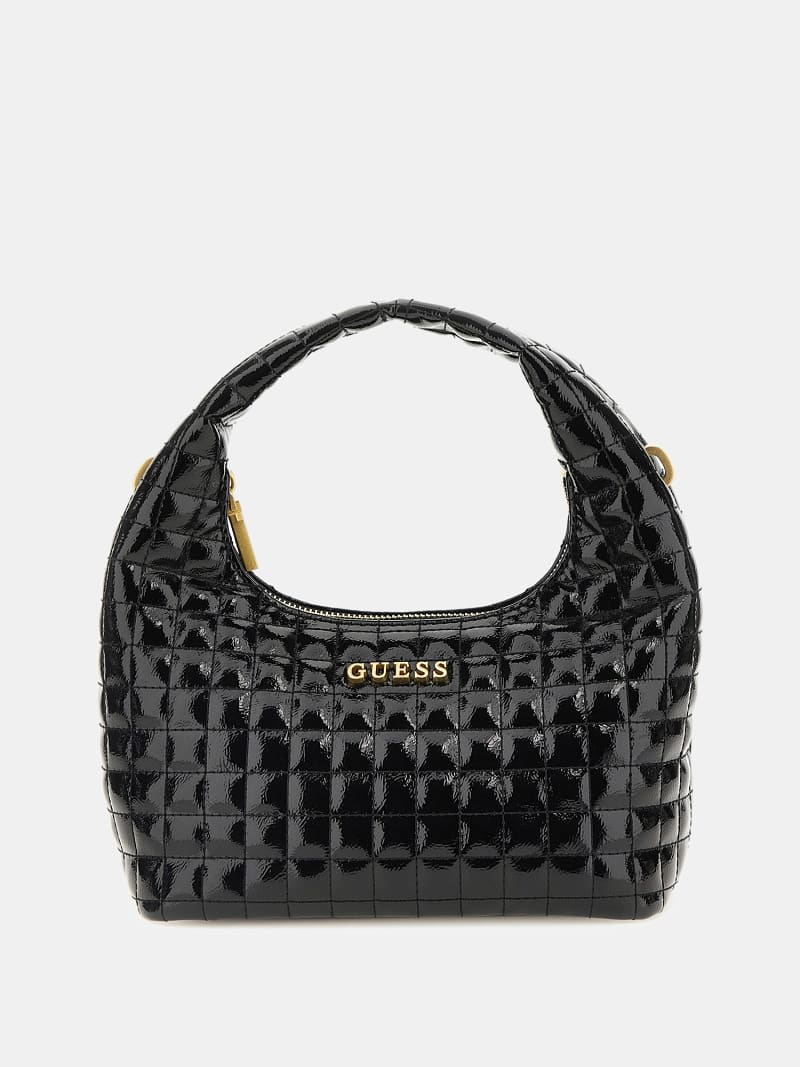 Guess black patent bag clearance