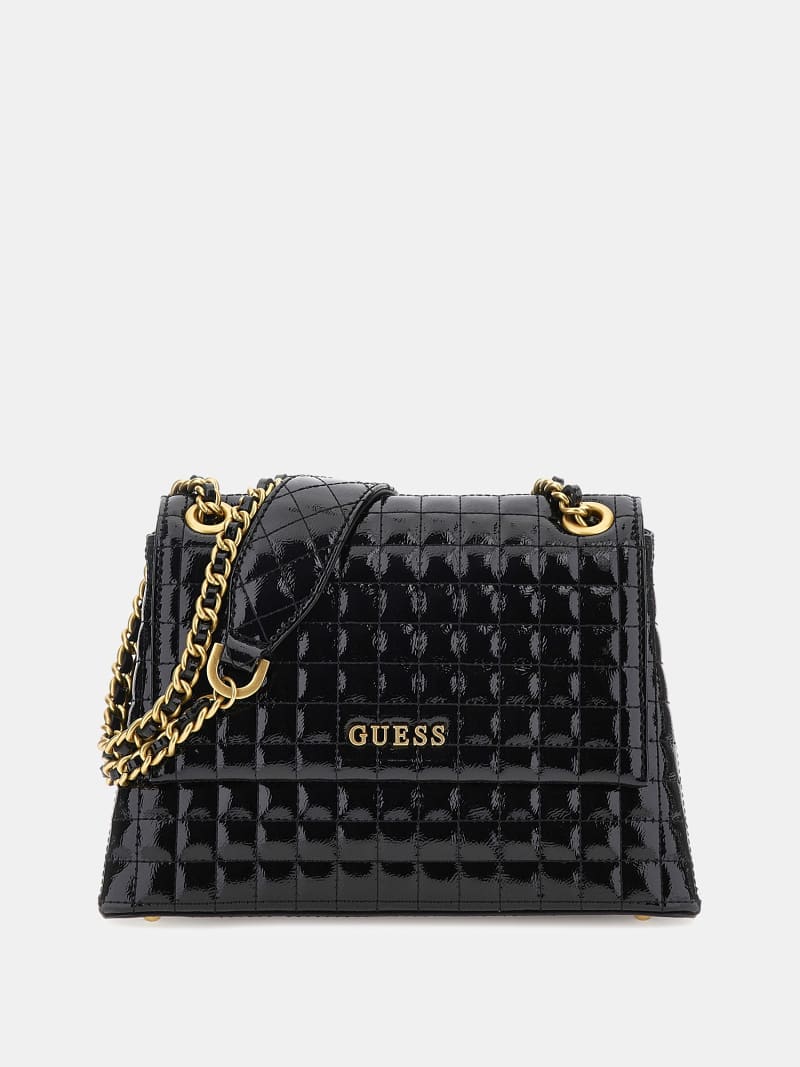 GUESS® Tia patent leather shoulder bag Women