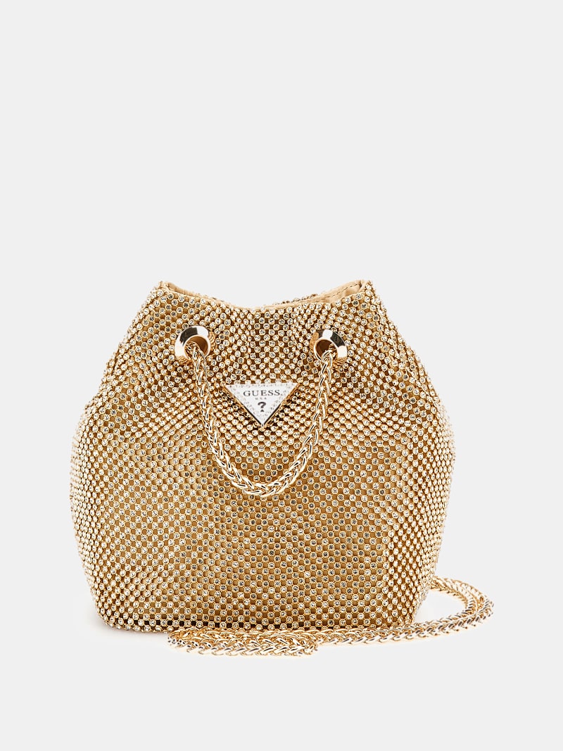 Lua rhinestone mini bucket bag