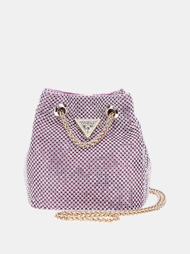 Mini borsa a secchiello Lua strass