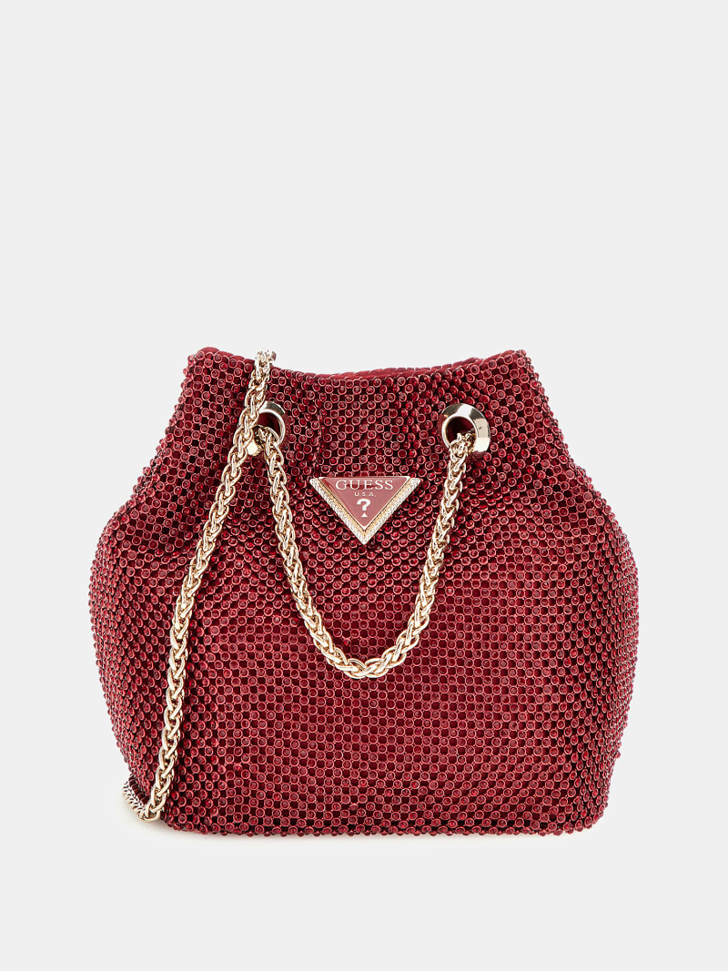 GUESS Mini borsa a secchiello Zalina strass Donna