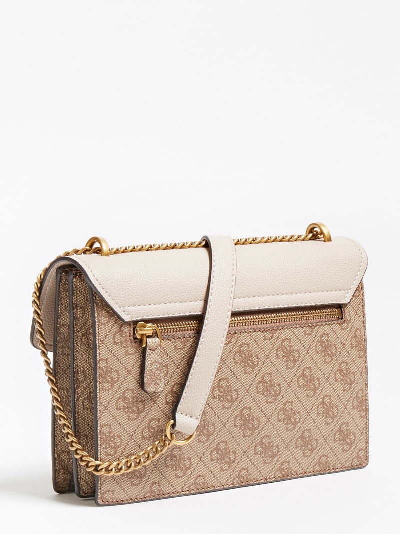 beige guess purse