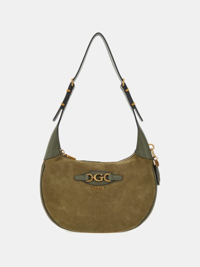 Suede shoulder handbag deals