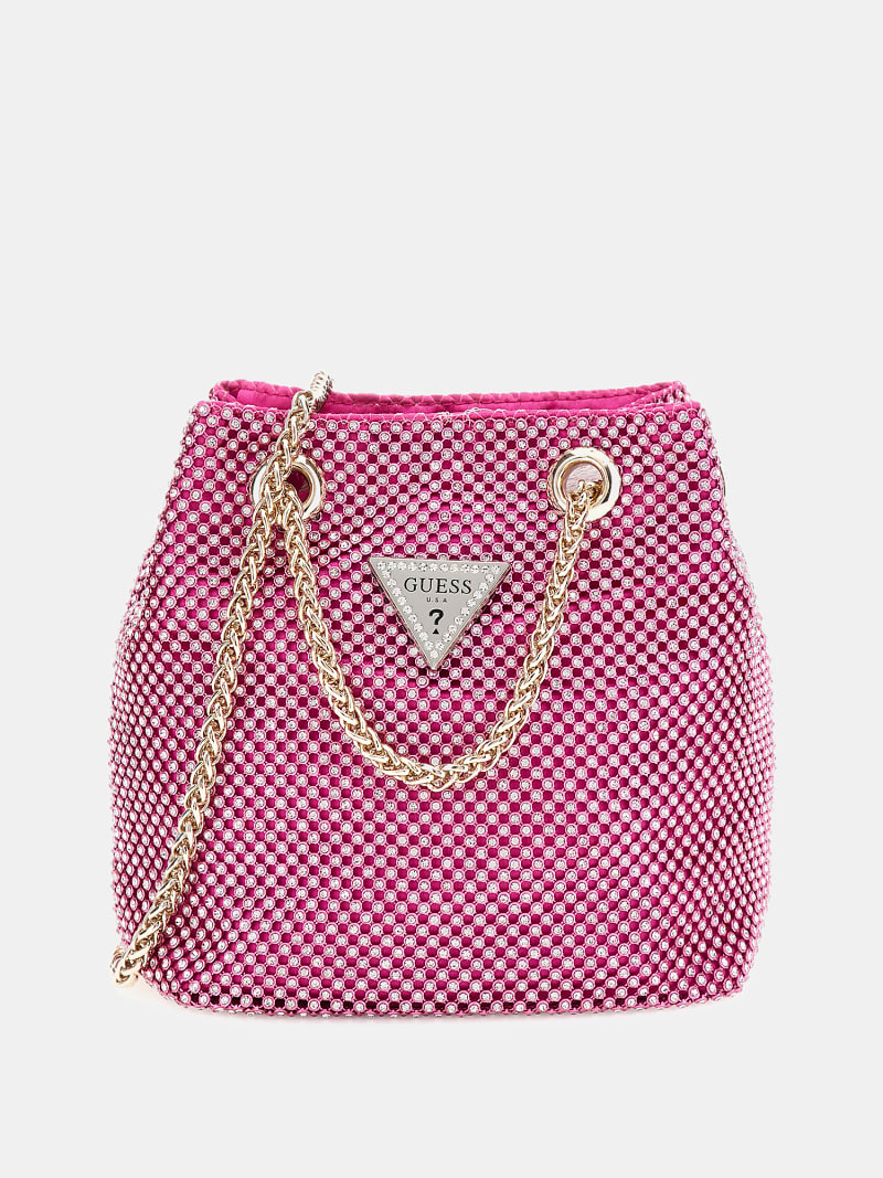 Sofia rhinestone mini bucket bag