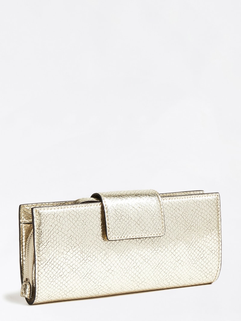 guess gold clutch
