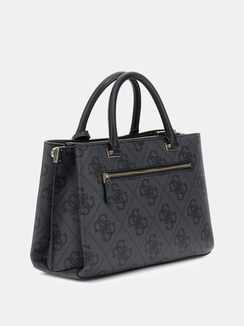 Sac à Main Guess Rowena Noir - Neuf Avec étiquettes, Bandoulière, Logo Guess, Fermeture Zip, Simili Cuir
