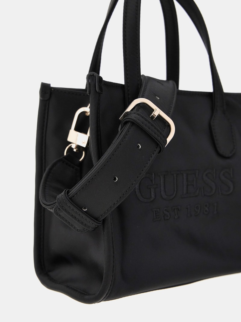 GUESS Mini Henkeltasche Silvana aus Satin Damen