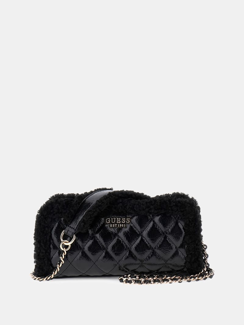 Bandolera Cristi con pelo sintético Mujer | GUESS® Colecciones pasadas
