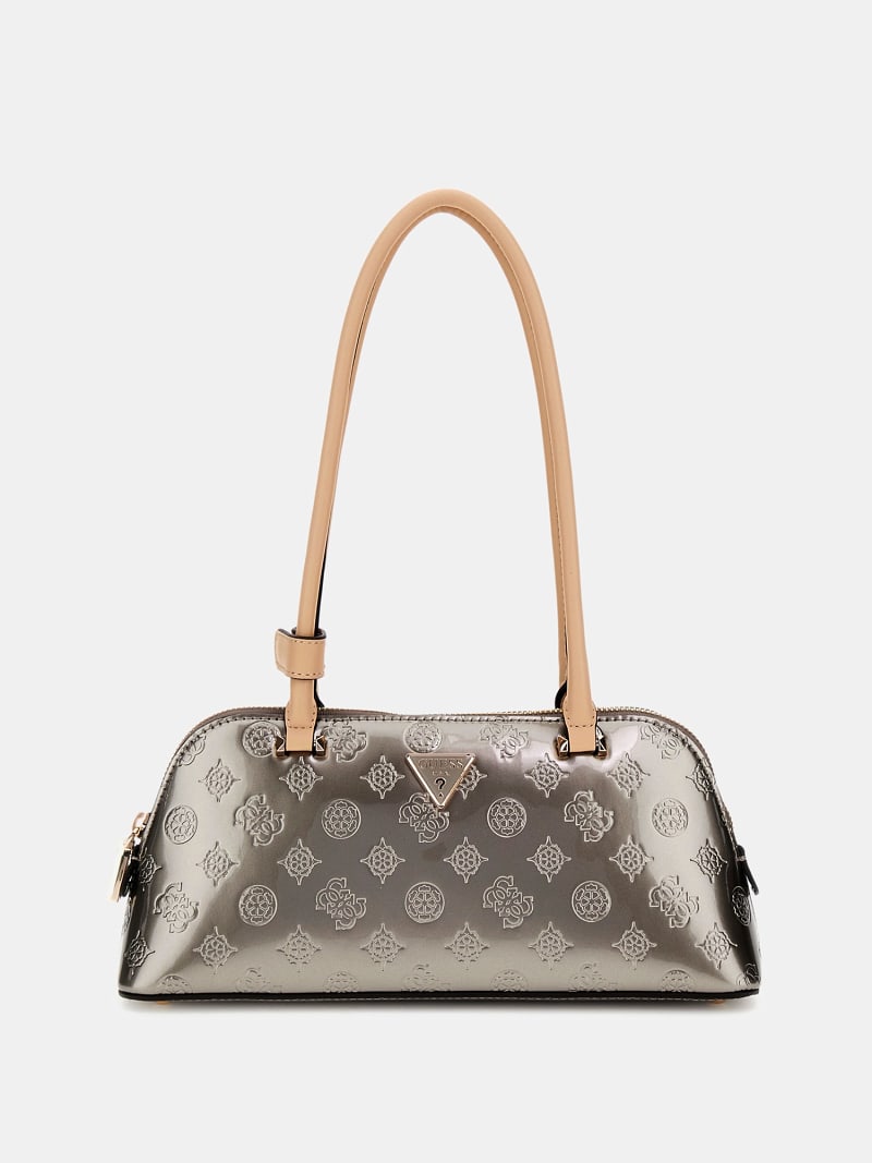 GUESS Noelle Bolsa De Hombro Con Cierre Superior, Logotipo Latte, Talla Unica : GUESS