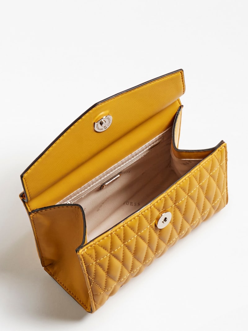 yellow guess purse