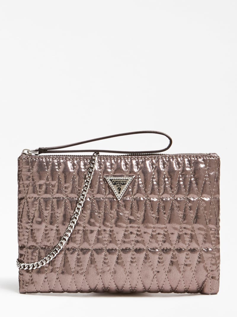 Clutch Pixi Laminiert Gesteppt Guess Offizieller Online Shop
