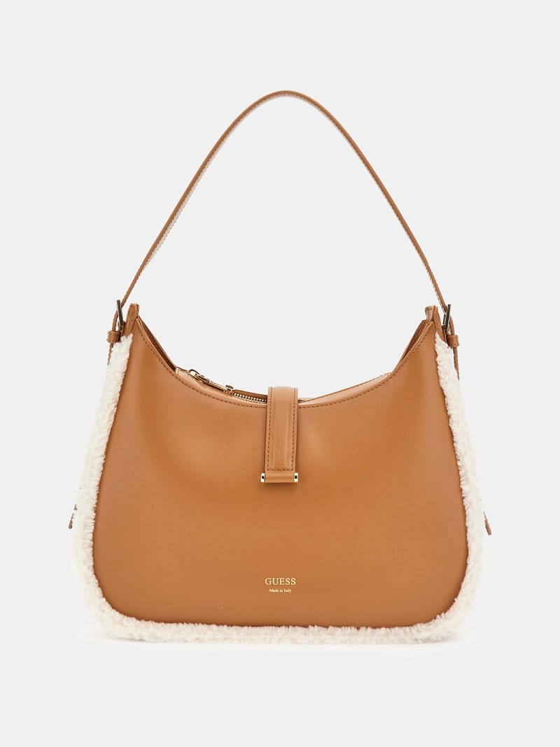 Mini sac hobo en fourrure synthétique