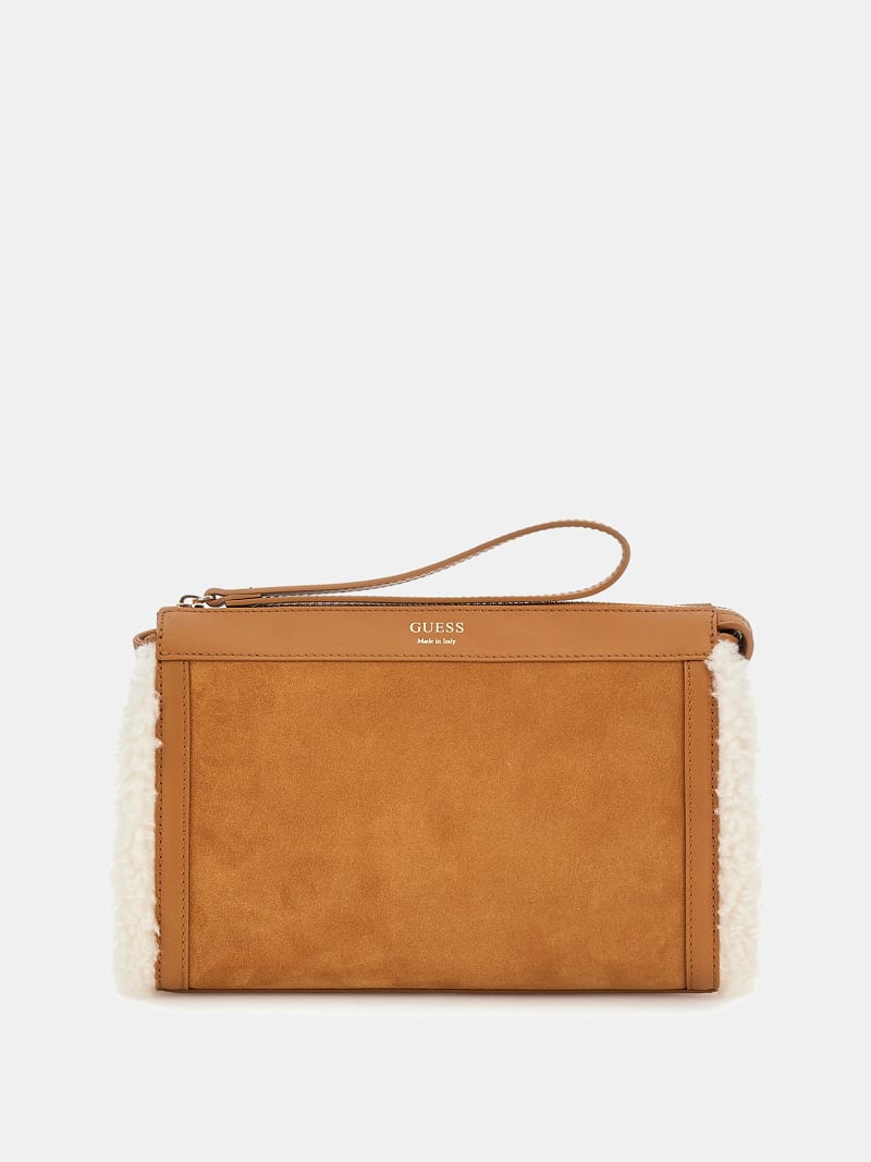 GUESS Clutch with zip closure Women