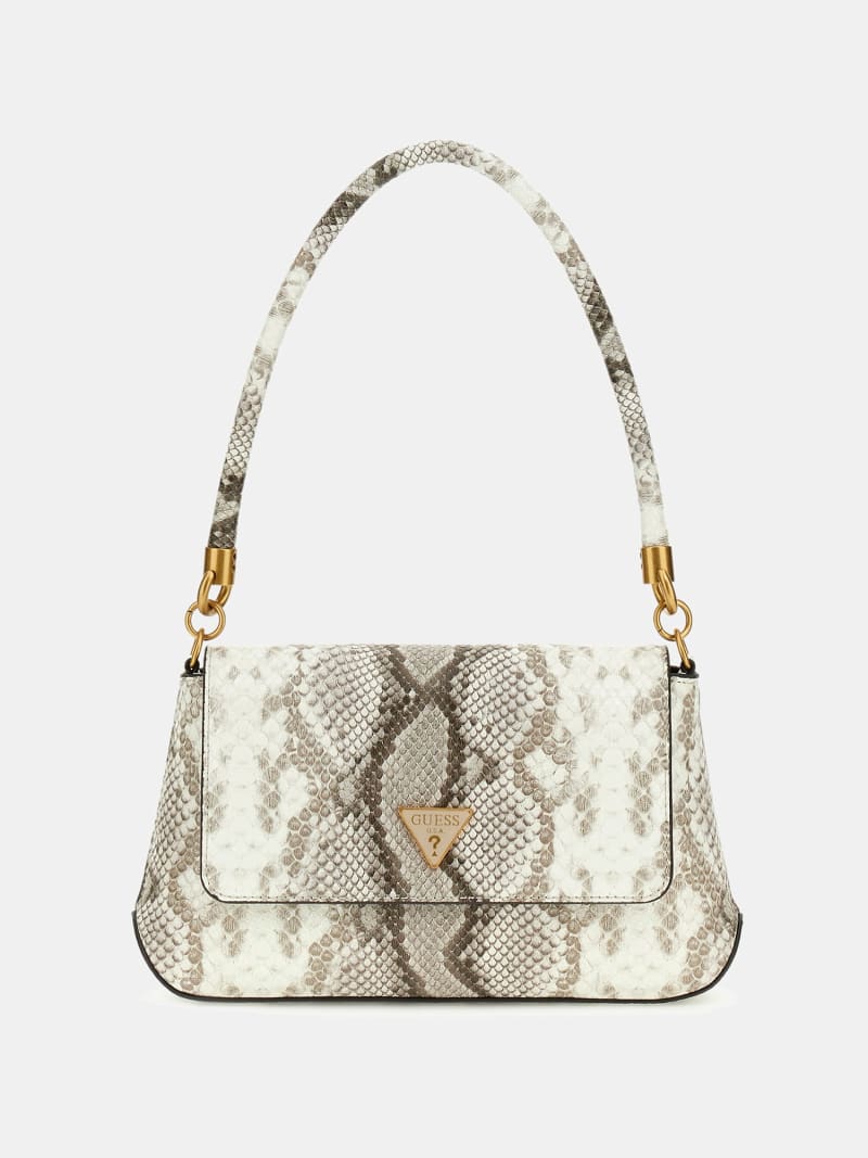 Georgina Schultertasche Python Optik