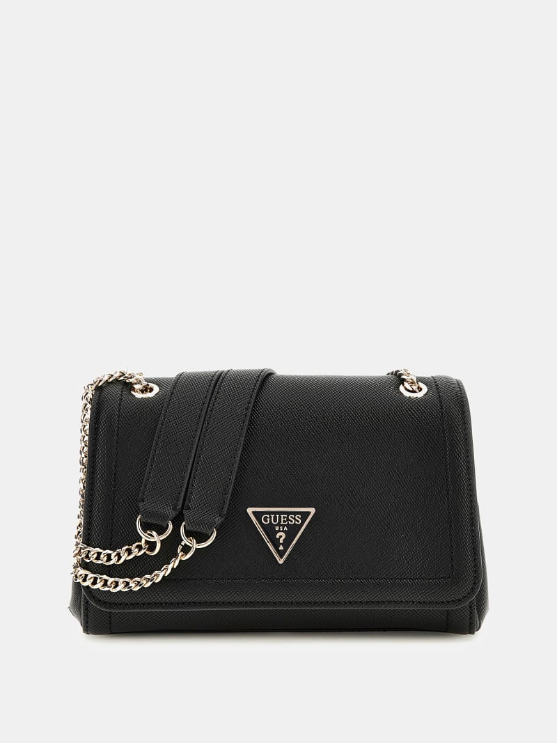 GUESS Latona Sling Dames - Stijlvolle Crossbody Tas Zwart