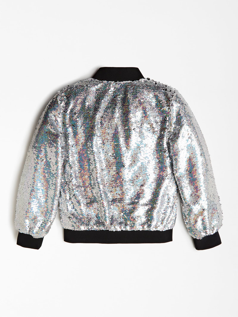 guess sequin bomber jacket