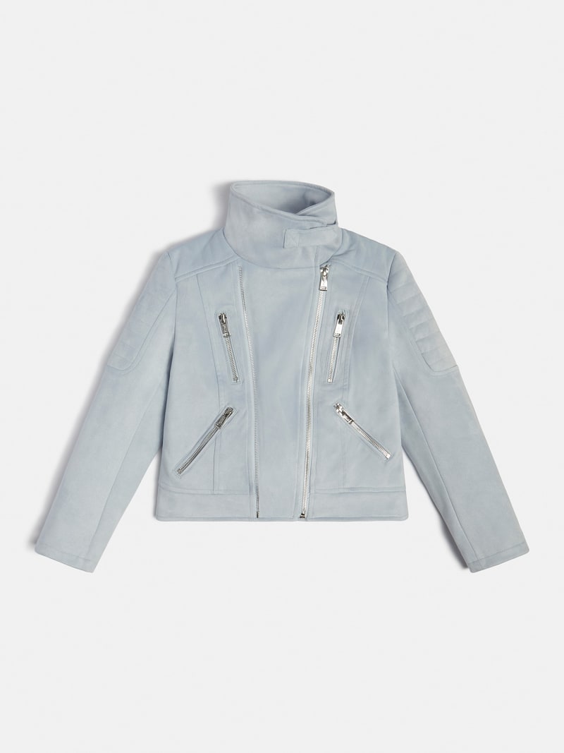 Baby blue suede jacket best sale