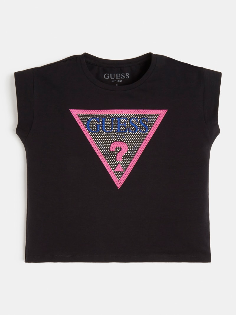 czarny t shirt guess