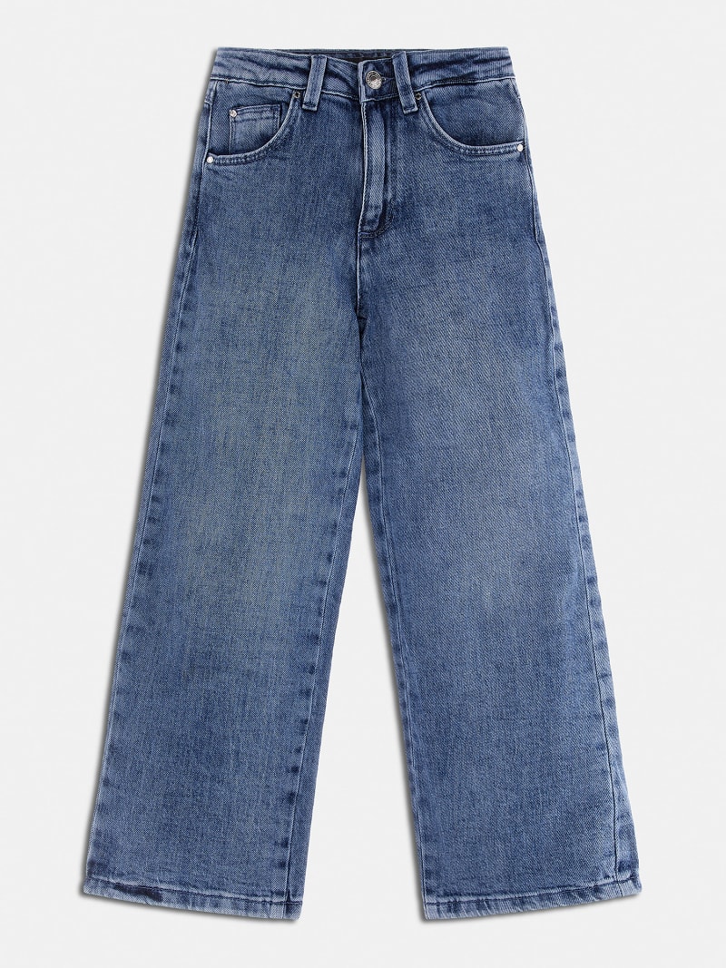 Wide leg denim pant