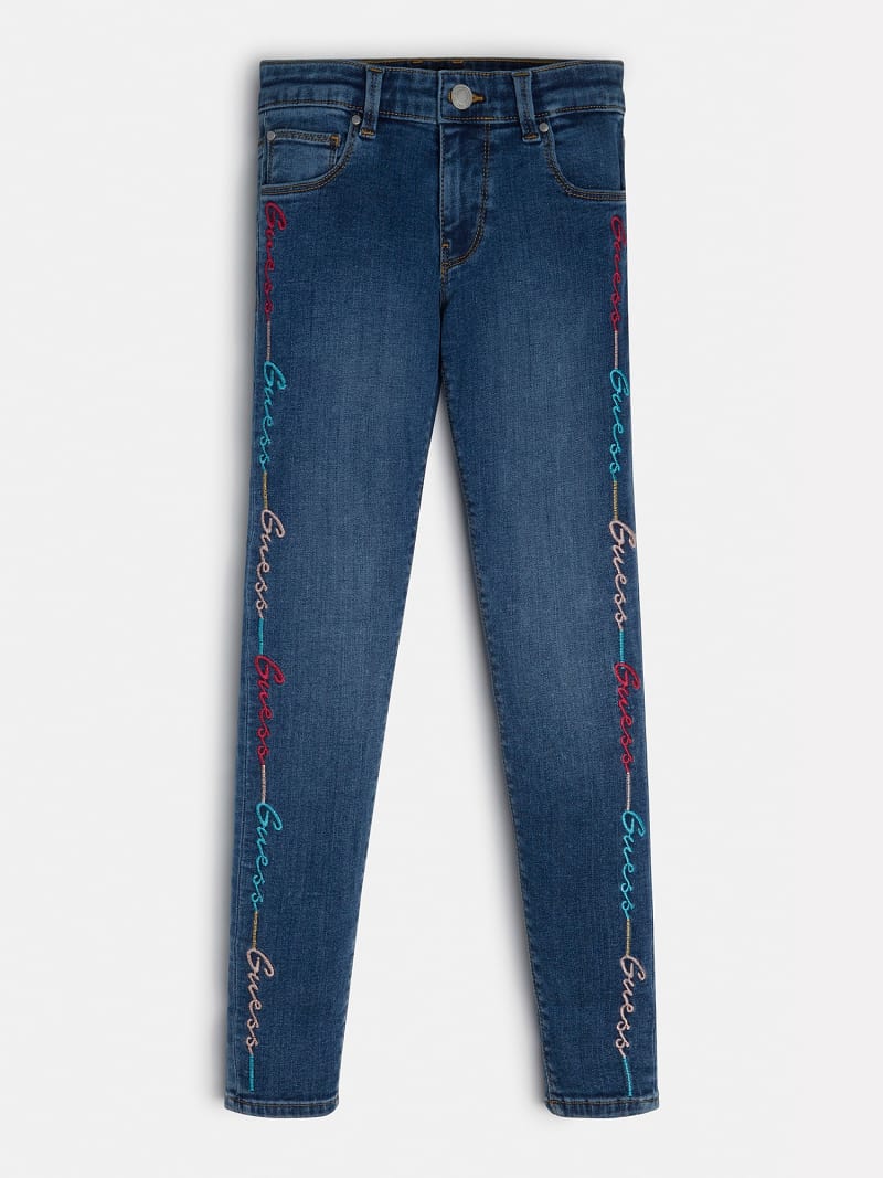 JEANS MIT SEITLICHEM LOGO