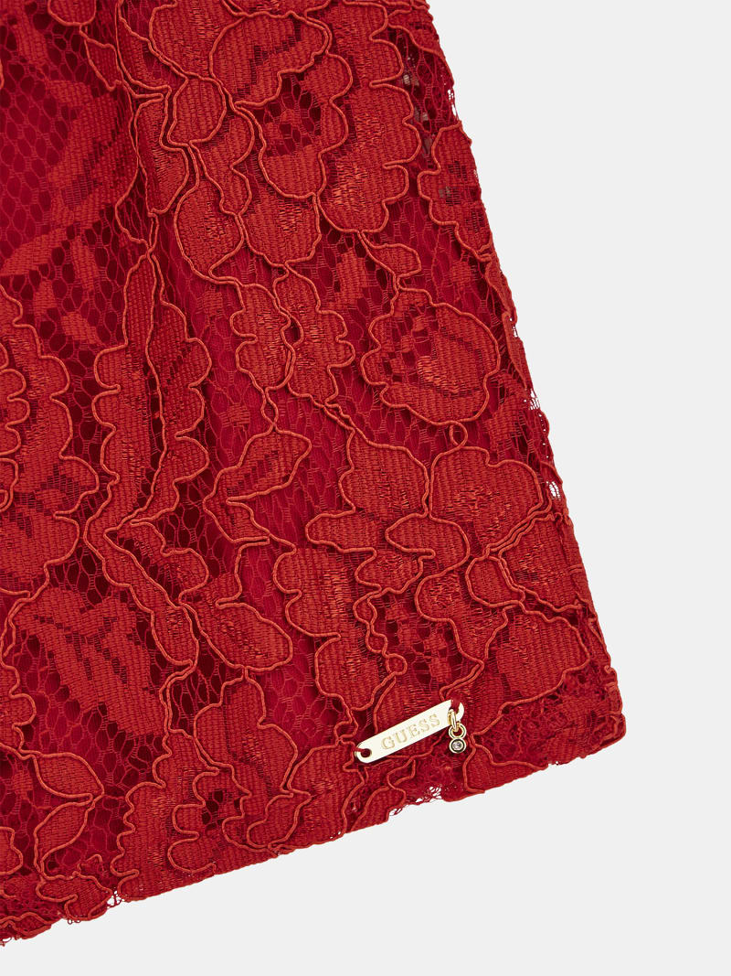 Guess lace fit and flare dress hot sale