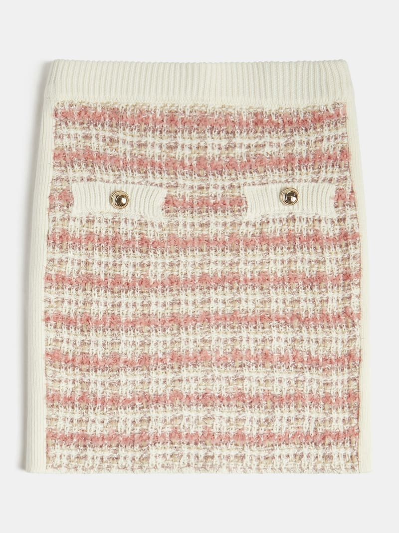 Sweaterrok met tweed-effect