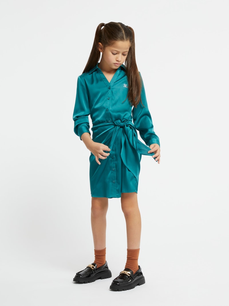 Robe-chemisier satin