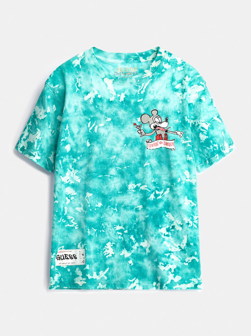 Tiedye graffiti print tshirt GUESS® Official site