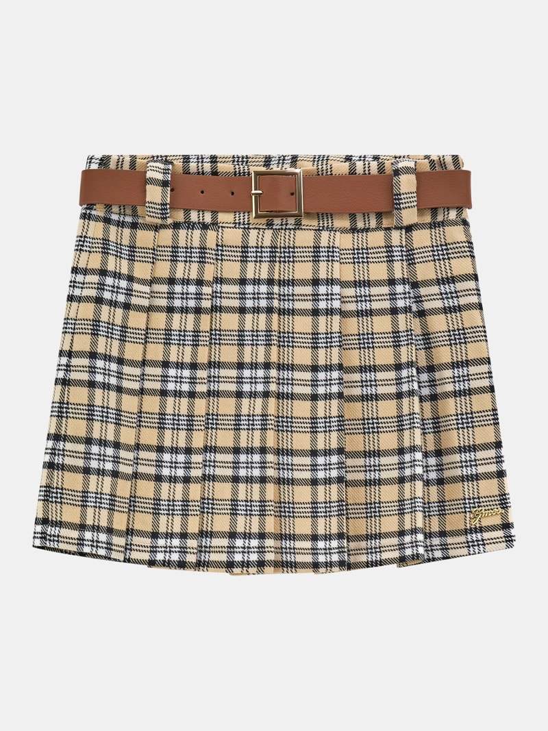 Mini jupe plissee en twill