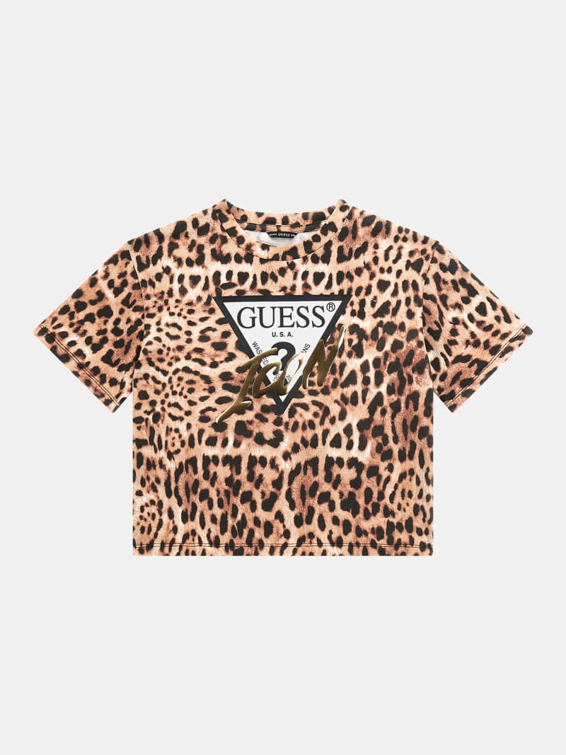 GUESS Kids Hayvan desenli jarse t shirt K z