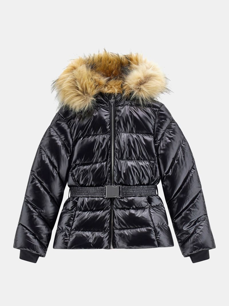 Quilted nylon and faux fur puffer 2025