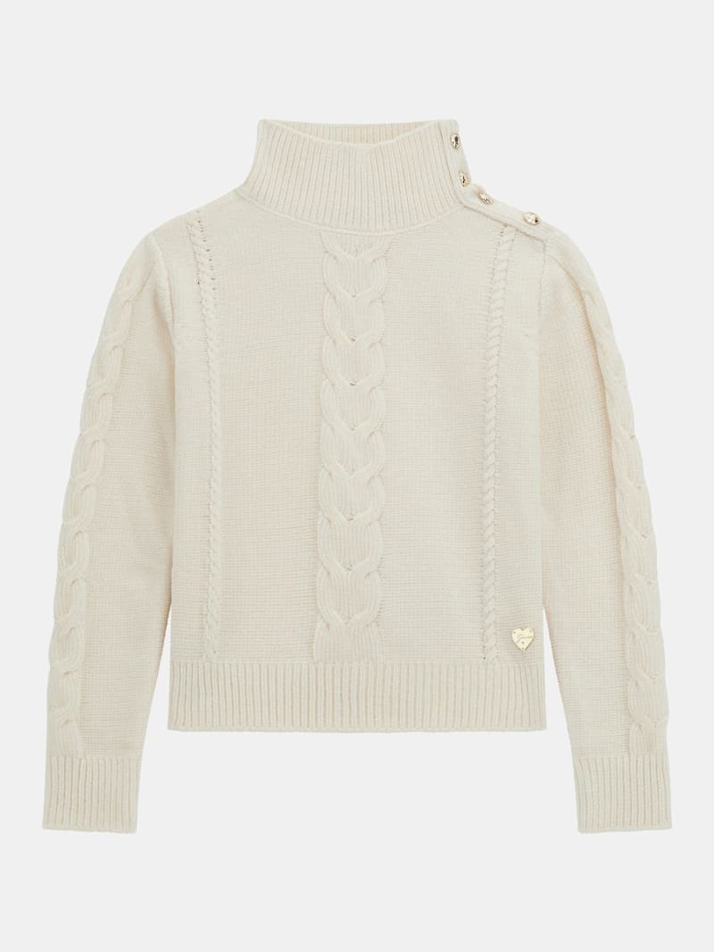 GUESS Kids Cable chenille sweater Girls