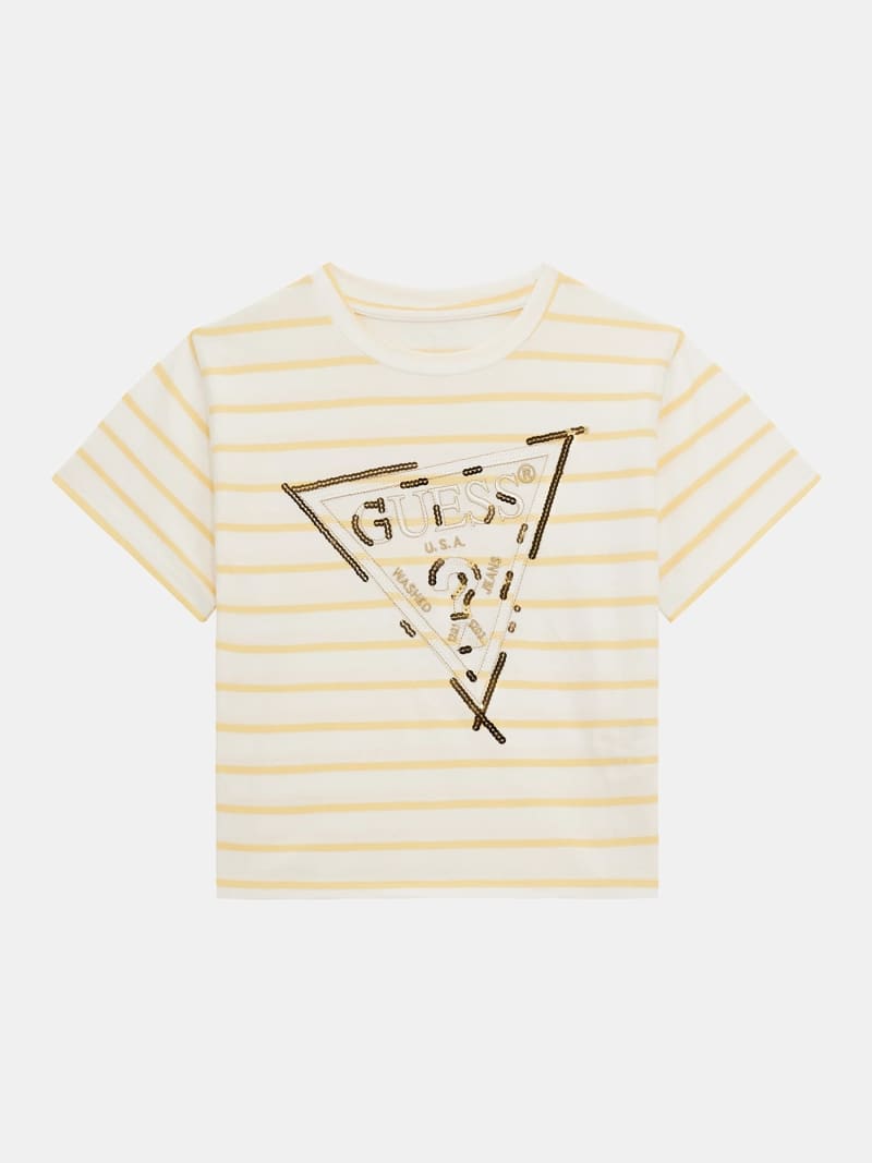 Camiseta guess rayas amarillas hot sale